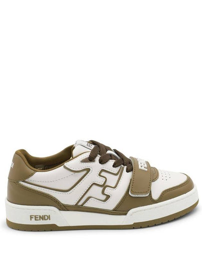 Women's Match Logo Lettering Low Top Sneakers Green - FENDI - BALAAN 2