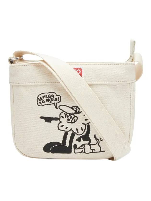 Small Boke Boy Cotton Cross Bag Ecru - KENZO - BALAAN 1