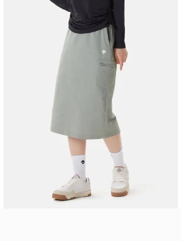 Women s Woven Cargo Skirt Khaki SP322USK79 - DESCENTE - BALAAN 1