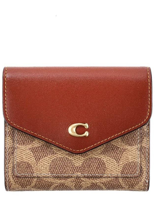 C2329 B4 TAN RUST Women s Win Half Wallet - COACH - BALAAN 1