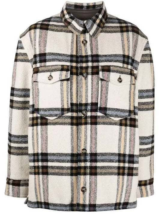 22FW ERVEY Check Shirt Jacket MA1269 22A013E 23EC - ISABEL MARANT - BALAAN 1