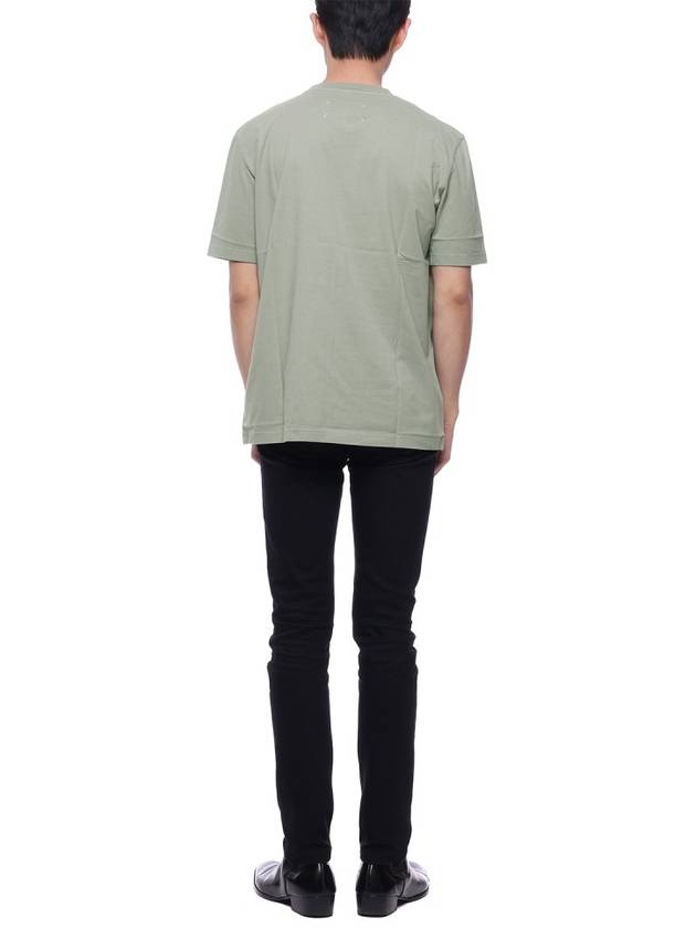 Stitched Crew Neck Short Sleeve T-Shirt Light Green - MAISON MARGIELA - BALAAN 6