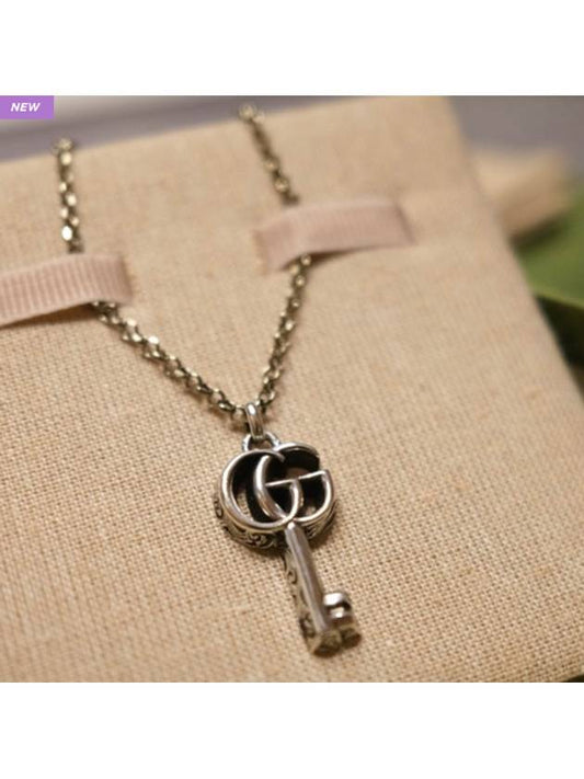 Double G Key Necklace YBB627757001 Silver - GUCCI - BALAAN 2