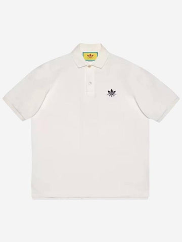 Logo Cotton Pique Polo Shirt White - GUCCI - BALAAN 1