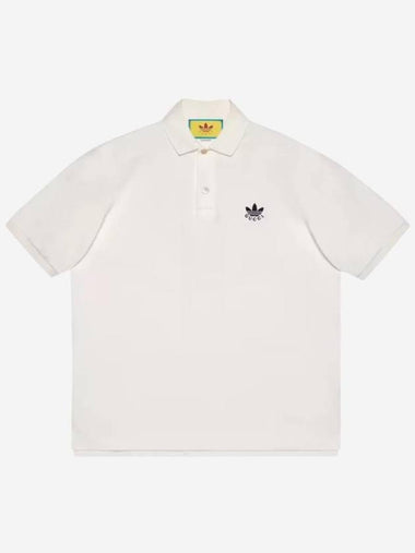 Logo Cotton Pique Polo Shirt White - GUCCI - BALAAN 1