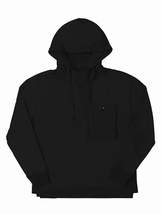 Chest Pocket Cotton Hoodie Black - TEN C - BALAAN 3