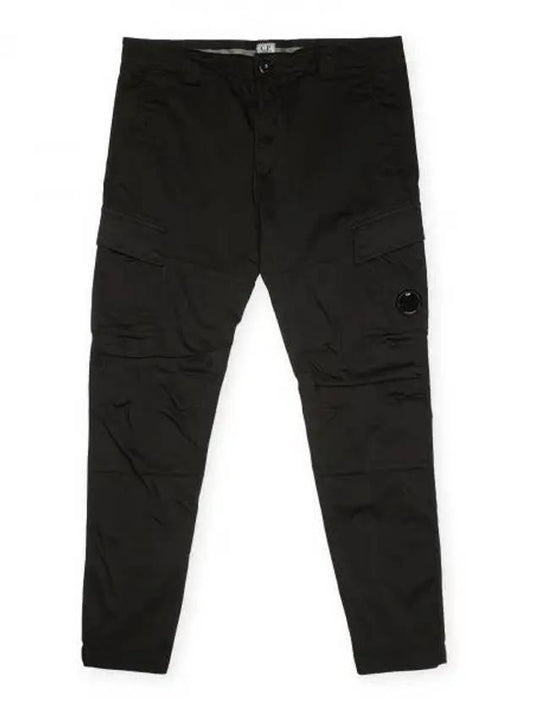 Stretch Sateen Ergonomic Lens Cargo Straight Pants Black - CP COMPANY - BALAAN 2