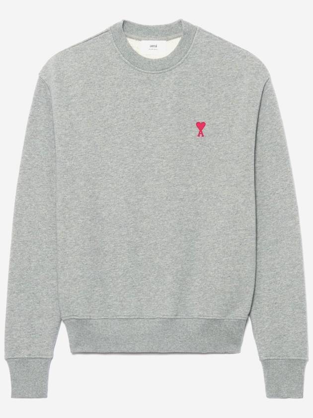 Small Heart Logo Sweatshirt Grey - AMI - BALAAN 2