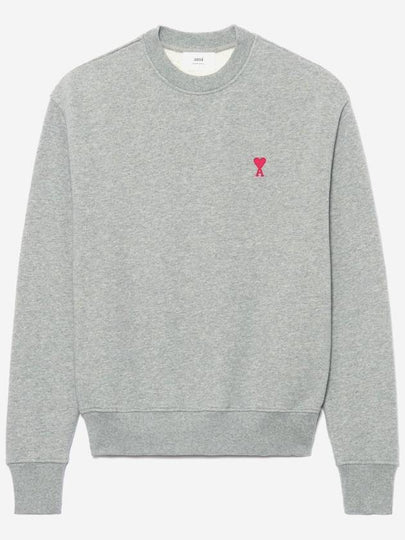 Small Heart Logo Sweatshirt Grey - AMI - BALAAN 2