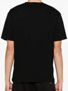 Men's Logo Print Crew Neck Short Sleeve T-Shirt Black - STONE ISLAND - BALAAN 4