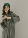 Waistband Hood Long Dress D GRAY - AVANT-G - BALAAN 6