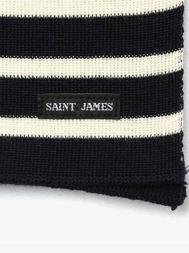 [Saint James] Scarf Raye (Marine/Ecru) - SAINT JAMES - BALAAN 5