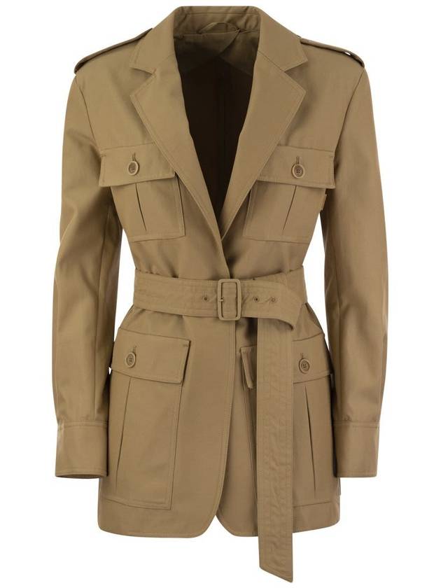 Pacos Belted Long Sleeved Jacket Beige - MAX MARA - BALAAN 2