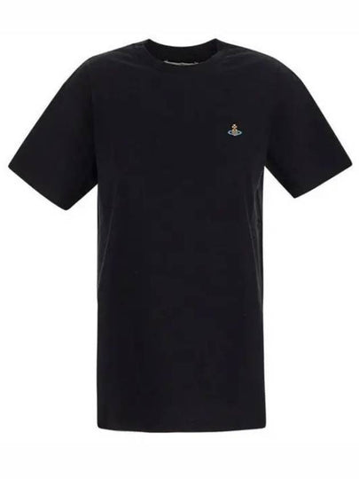 ORB Logo Cotton Short Sleeve T-Shirt Black - VIVIENNE WESTWOOD - BALAAN 2