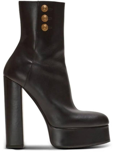 Brune Leather Ankle Boots 135mm BN1TE910LIRS - BALMAIN - BALAAN 1