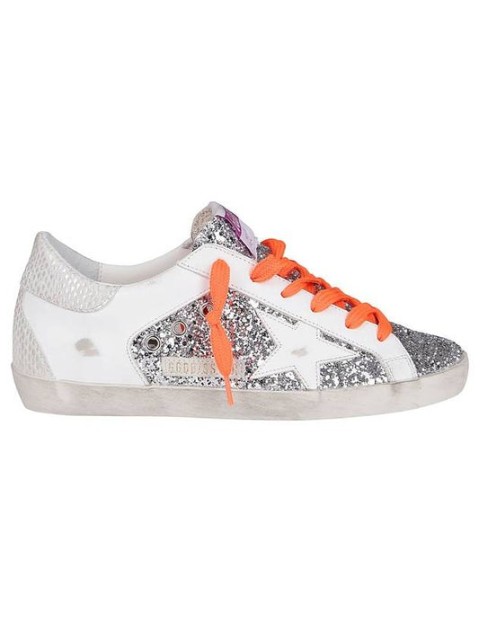 Women's Viper Tab Superstar Sneakers Silver Glitter - GOLDEN GOOSE - BALAAN.