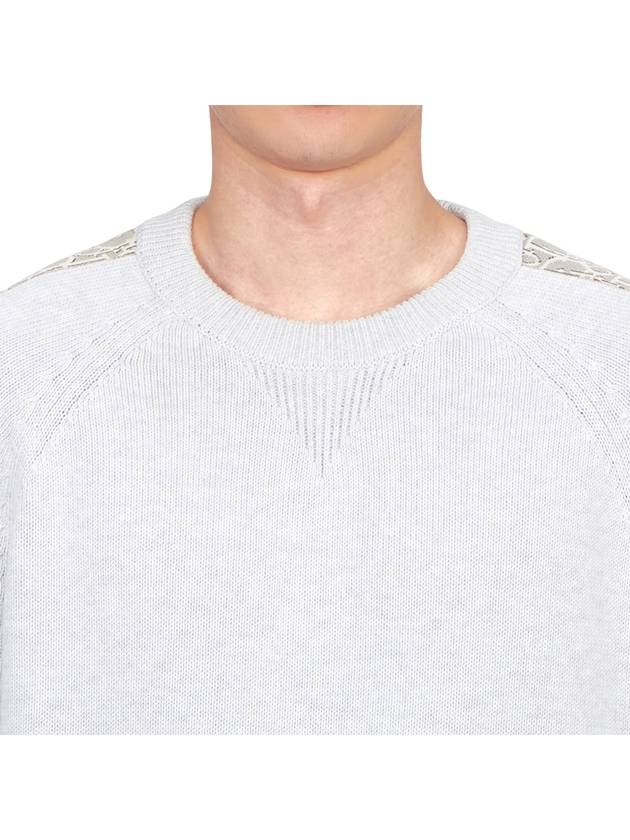 Oblique Inserts Cotton Jersey Sweatshirt Grey - DIOR - BALAAN 6