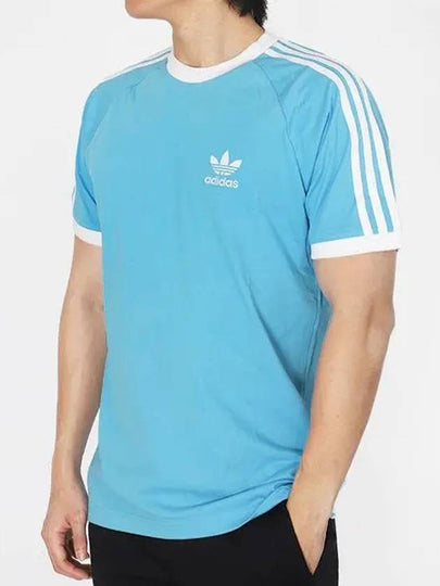 3 Stripes Short Sleeve T-Shirt Blue - ADIDAS - BALAAN 2