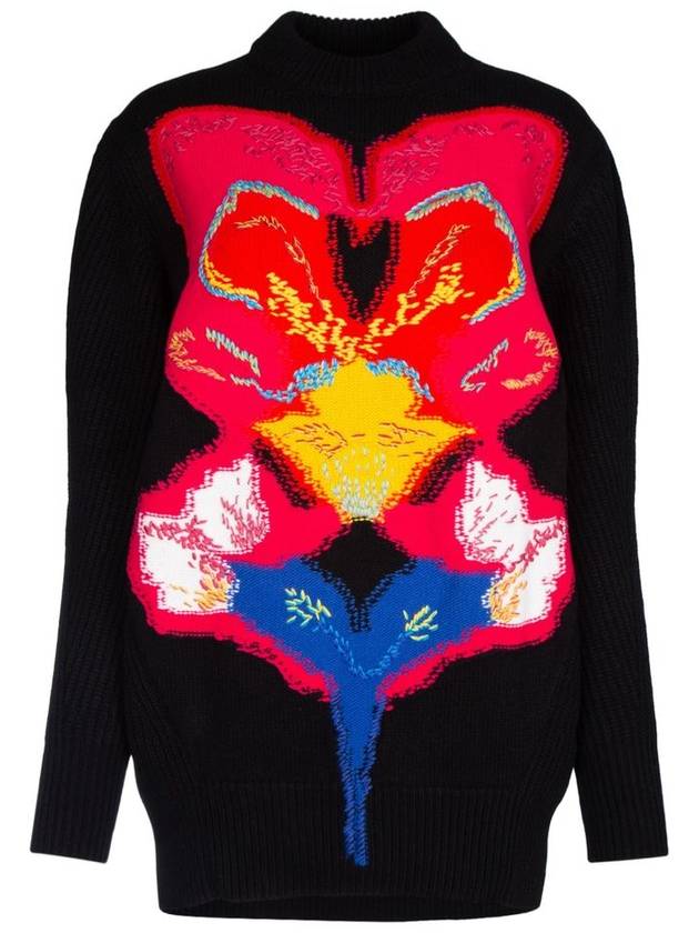 Orchid Intarsia Wool Sweater 758350Q1A6H - ALEXANDER MCQUEEN - BALAAN 2