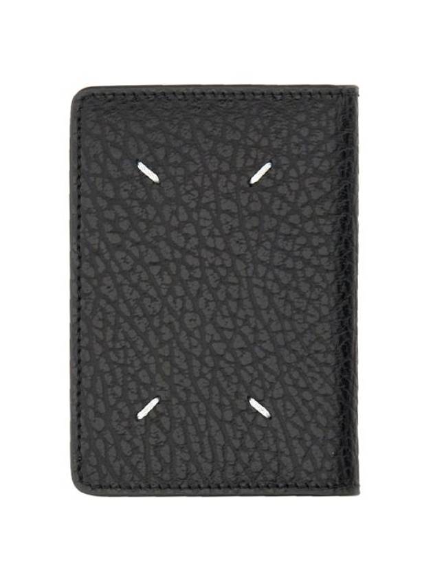 Bovine Leather Card Wallet Black - MAISON MARGIELA - BALAAN 6