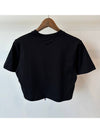 Crop T Shirt 3442MDM130 Black WOMENS M L - MSGM - BALAAN 5