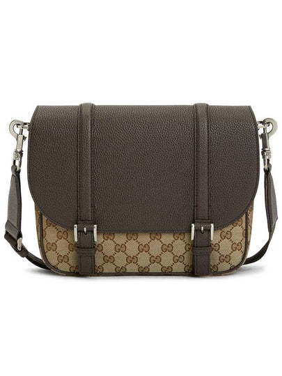 GG Canvas Leather Cross Bag Beige Brown - GUCCI - BALAAN 2