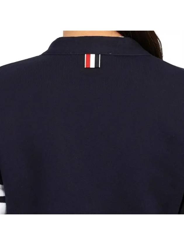 4-Bar Loopback Jersey Cardigan Navy - THOM BROWNE - BALAAN 6