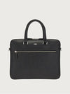 Gancini Business Leather Briefcase Black - SALVATORE FERRAGAMO - BALAAN 3