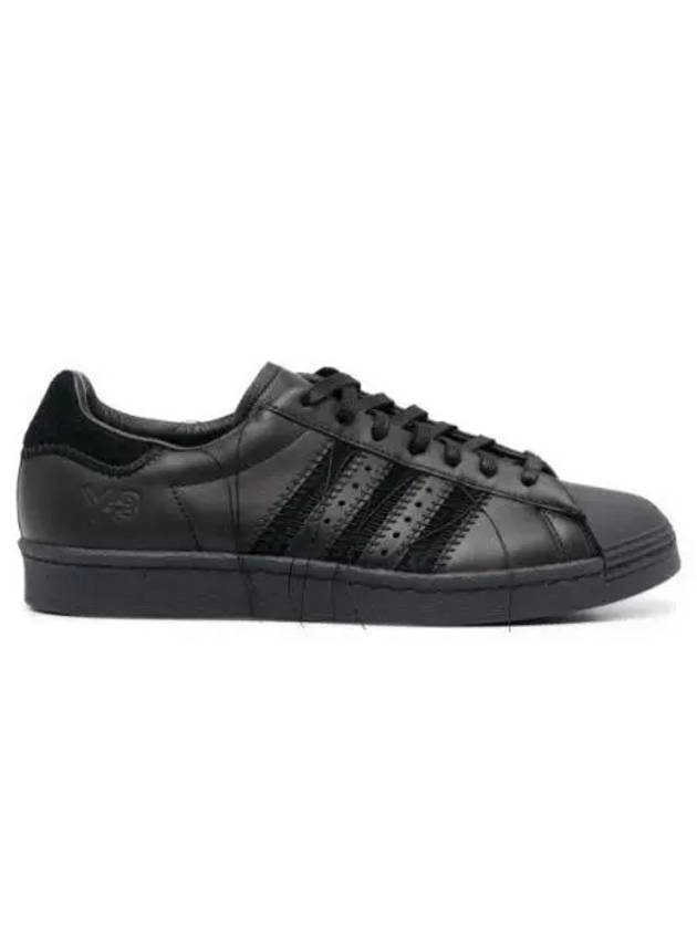 Superstar Leather Low Top Sneakers Black - Y-3 - BALAAN 2