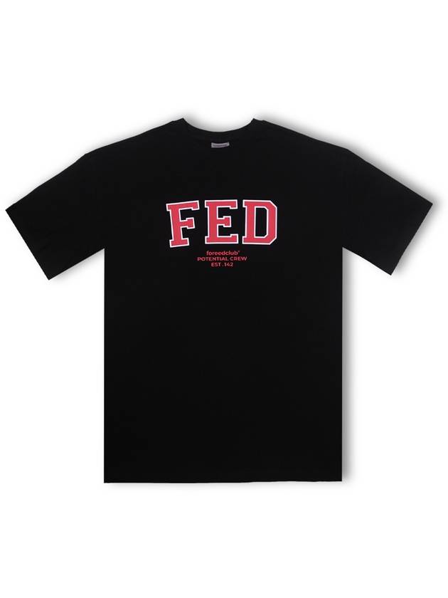 Overfit FED Signature Logo T-Shirt Red - FOREEDCLUB - BALAAN 1