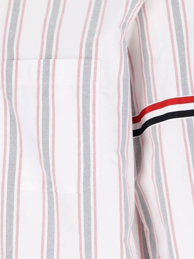 Stripe Oxford Armband Long Sleeve Shirt - THOM BROWNE - BALAAN 6