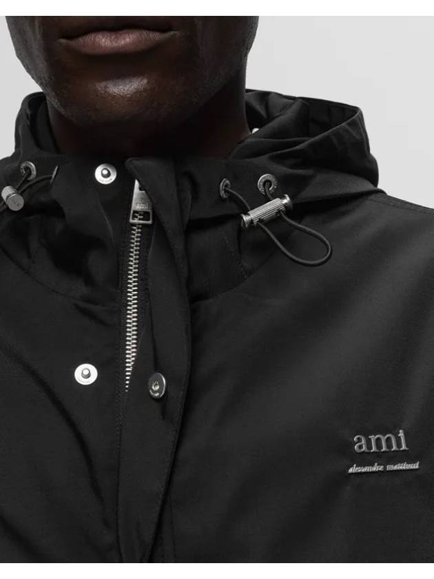 Alexandre Mattiussi Windbreaker Hoodie Black - AMI - BALAAN 5