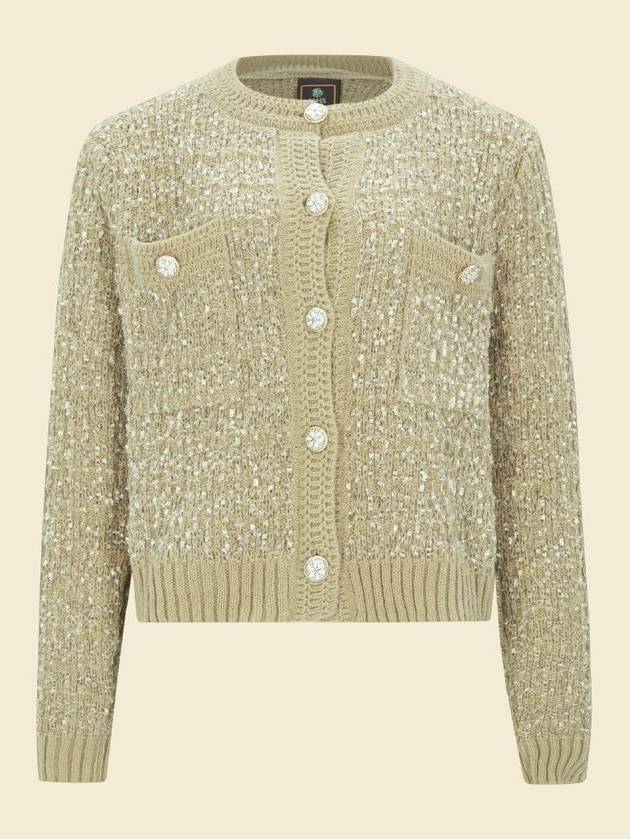 Vest Cardigan Thick Cardigan Essential Tweed Pearl Knit Cardigan GN40451 - MAHES - BALAAN 1