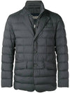 goose down padded jacket dark gray - HERNO - BALAAN.