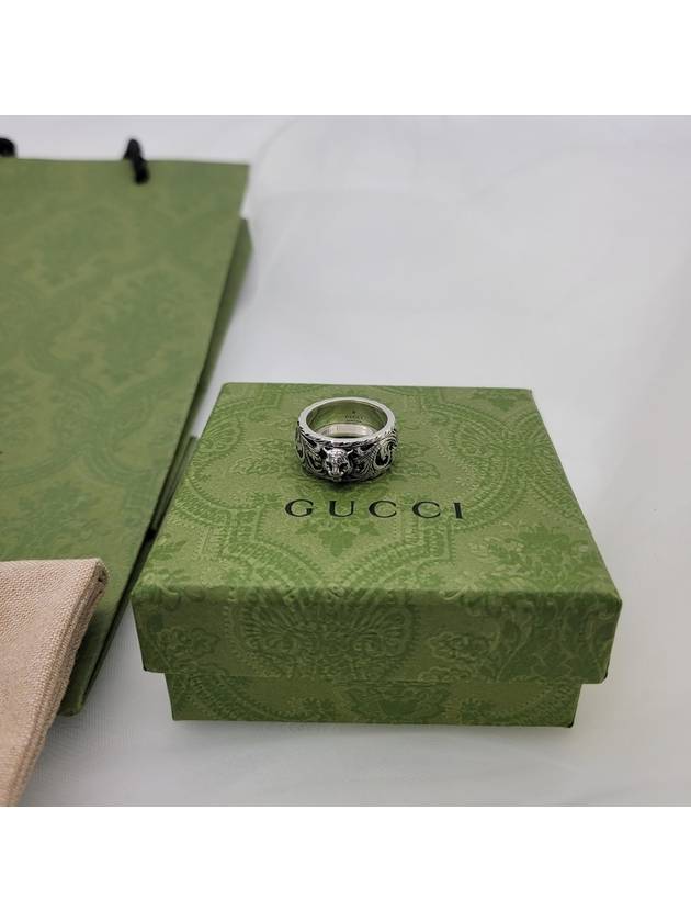 Feline Head Ring Silver YBC433571001 - GUCCI - BALAAN 2