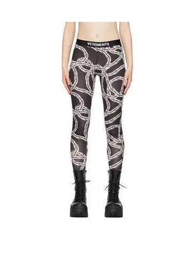 Women s Chain Sports Leggings Black 221669F53100002 - VETEMENTS - BALAAN 1