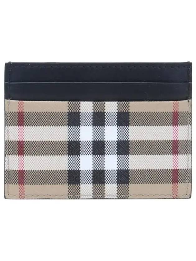 SANDON Vintage Check Card Wallet Beige - BURBERRY - BALAAN 4