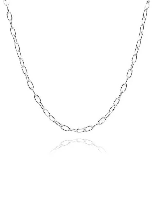 Link Chain Necklace Silver - PANDORA - BALAAN.