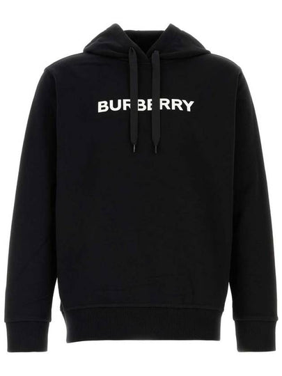 Logo Print Hoodie Black - BURBERRY - BALAAN 2