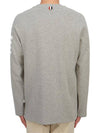 4-Bar Striped Cotton Long Sleeve T-Shirt Light Grey - THOM BROWNE - BALAAN 7