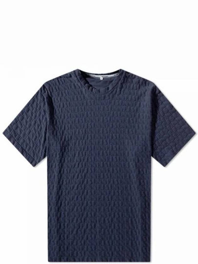 Logo Embossing Crew Neck Short Sleeve T-Shirt Navy - SUNNEI - BALAAN 2