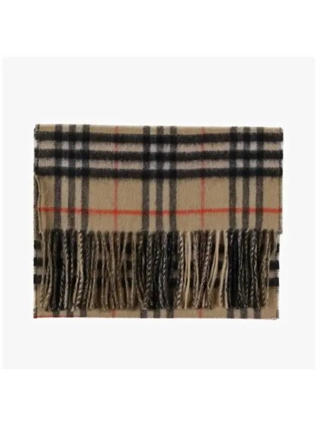 Check Reversible Cashmere Scarf Sand Green - BURBERRY - BALAAN 3