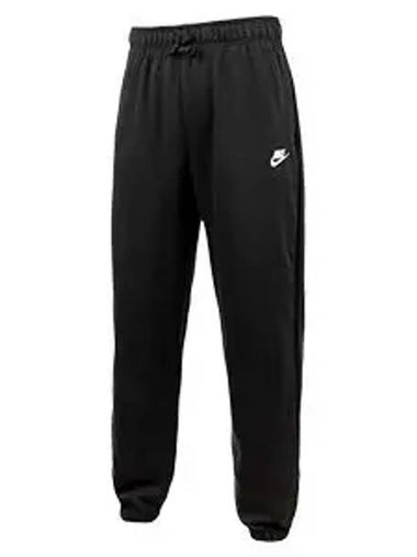 Club Fleece Mid-Rise Oversized Track Pants Black - NIKE - BALAAN 1