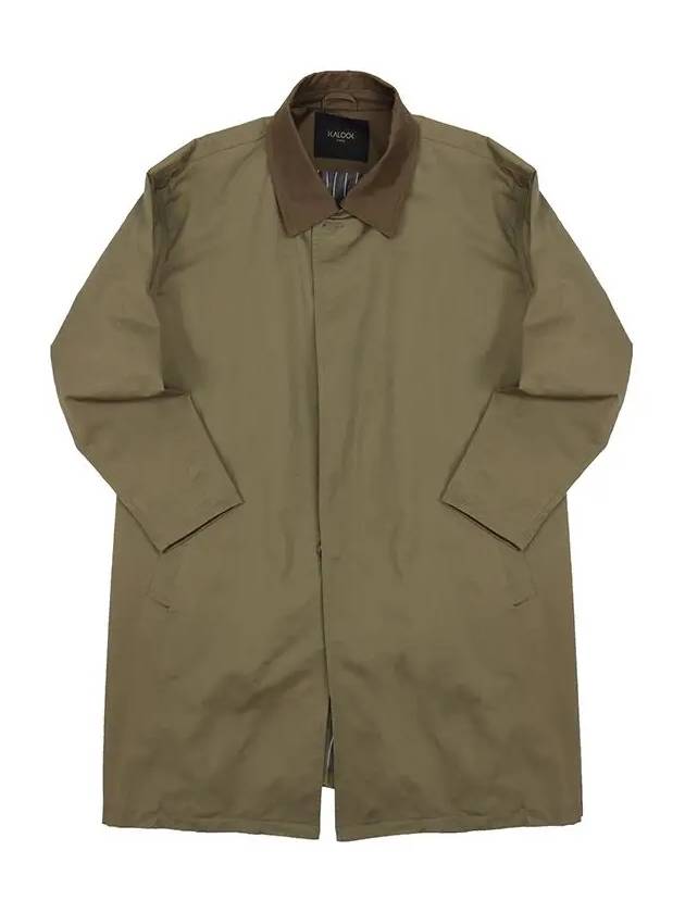 Men s color collar hidden button field trench coat CO105A - IKALOOOK - BALAAN 6