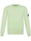 Logo Patch Knit Top Light Green - STONE ISLAND - BALAAN 3