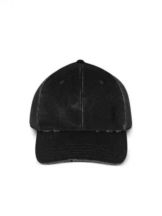 Cassandra logo embroidered washed denim ball cap 270090 - SAINT LAURENT - BALAAN 1