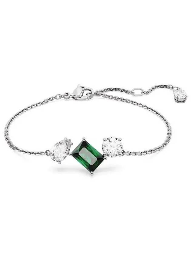 Women's Mesmera Rhodium Plated Bracelet Green - SWAROVSKI - BALAAN 2