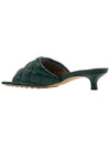 Padded Leather Mule Pine Green - BOTTEGA VENETA - BALAAN 4