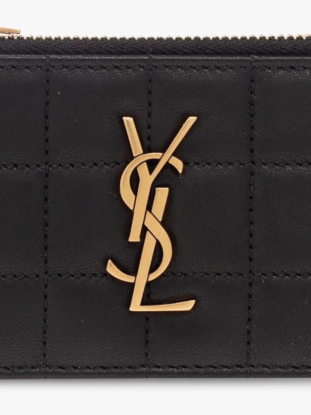 Cassandra Matelasse Leather Card Wallet Black - SAINT LAURENT - BALAAN 5