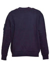 Brushed and Emerized Diagonal Fleece Lens Sweatshirt Purple - CP COMPANY - BALAAN 3